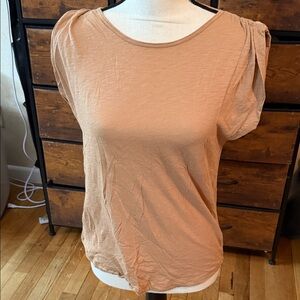 Elan Short Sleeve Tan Top